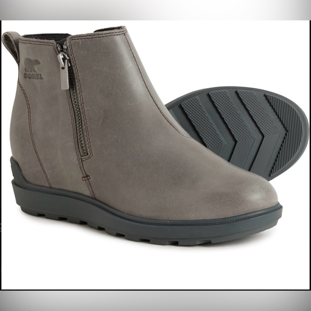 Sorel Evie II Zip Waterproof Boots Women’s 8.5 Quarry Gray NWT New in Box
